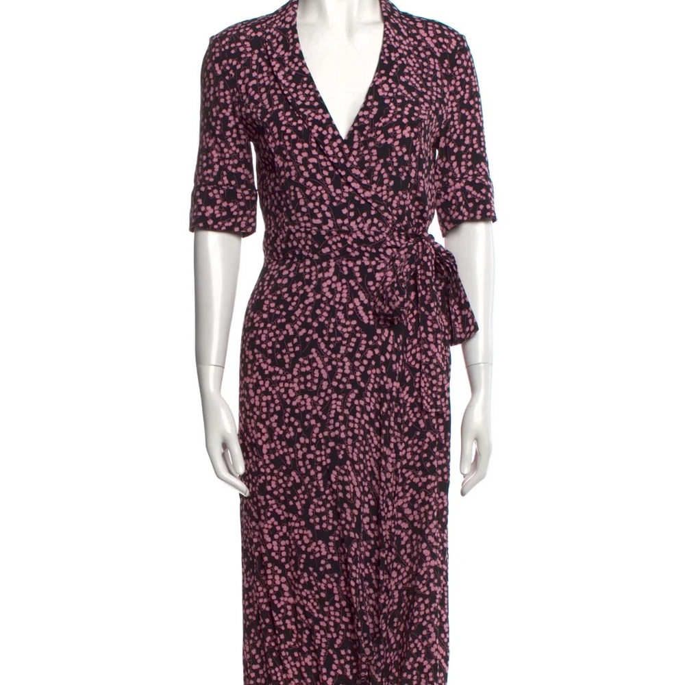 GANNI Black and Pink MIDI Dress size 36
